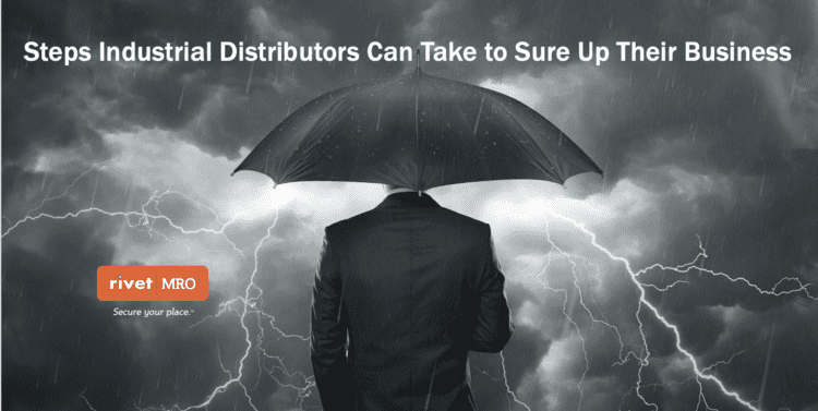 Businessman In Rain With Umbrella Standing With Dark Cloud And Thunder In the background